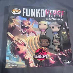 Funko Pop Jurassic Park Strategy Game with 4 character mini figures